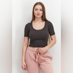 Topshop Scoop Neck Tshirt